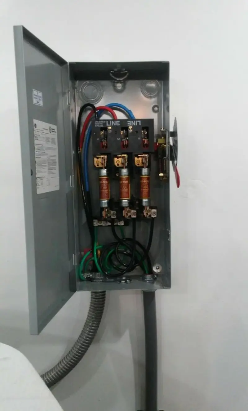 Three-phase disconnect switch installed for Electrical Wiring & Rewiring in Fitchburg
